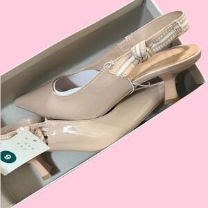 a new day Nude Patent Slingback Heels
